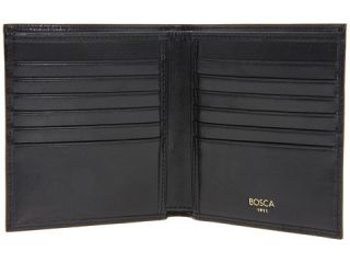 Bosca Old Leather Collection   12 Pocket Credit Wallet Black Leather