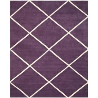 Safavieh Handmade Moroccan Purple Wool Rug with Geometric Design (8' x 10')