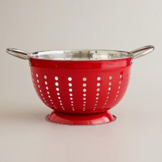 Red Stainless Steel Colander