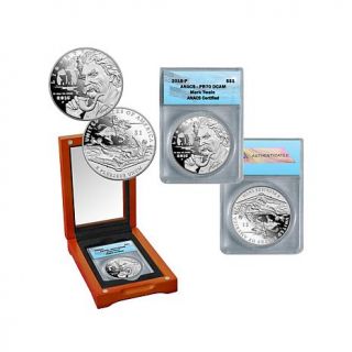 2016 Mark Twain PR70 ANACS Silver Dollar Coin in Wooden Display Box   8050677