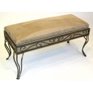4D Concepts Metal Upholstered Entryway Bench