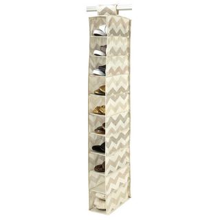 Macbeth Collection Textured Chevron 10 Shelf Shoe Organizer