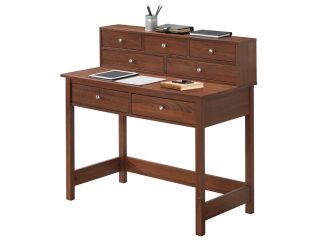 Office Express Home Office Writing Desk with Shelf   Brown