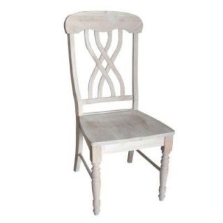 International Concepts Unfinished Latticeback Chair (Set of 2) C 390P
