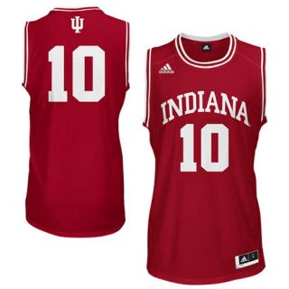 adidas Indiana Hoosiers #10 Replica Basketball Jersey   Crimson