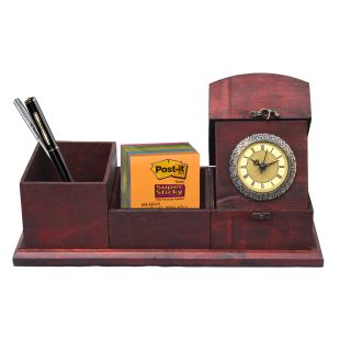 Antique Cherry Wood Style Desk Organizer   Shopping   Top