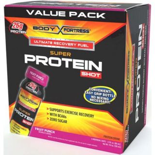 Body Fortress Super Whey Protein Shot, Fruit Punch, Value Pack 17.4 oz