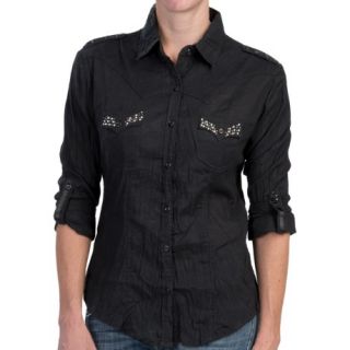 Panhandle Slim Embellished Crinkle Slub Western Shirt (For Women) 9577J 81