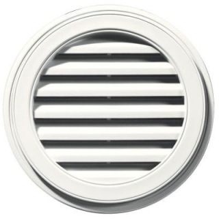 Builders Edge 22 in. Round Gable Vent in White 120032222123