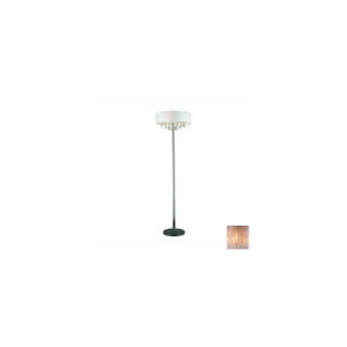 Gen Lite 62 in Crystal Accent Shaded Floor Lamp Indoor Floor Lamp with Fabric Shade