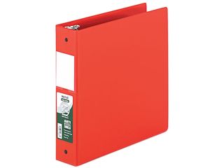 Samsill 14363 Clean Touch Antimicrobial Locking Round Ring Binder, 11 x 8 1/2, 2" Cap, Red