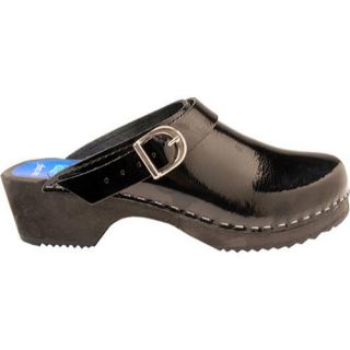 Cape Clogs Solids Adjustable Black Patent Leather   14932201