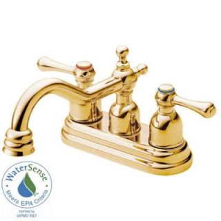 Danze Opulence 4 in. 2 Handle Bathroom Faucet in Polished Brass D301057PBV