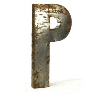 Letter P Metal Wall Art   21W x 36H in.