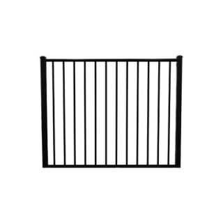 FORGERIGHT Newtown 5 ft. W x 4 ft. H Black Aluminum Fence Gate 861951
