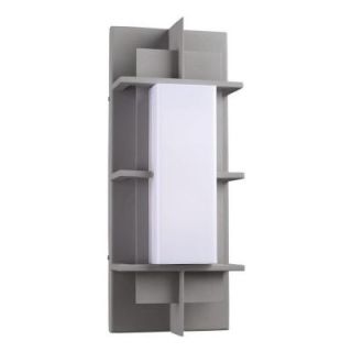 PLC Lighting Contemporary Beauty 1 Light Outdoor Silver Wall Sconce CLI HD16622SL