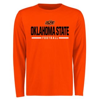 Oklahoma State Cowboys Orange Custom Sport Wordmark Long Sleeve T Shirt