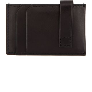 Phillip Lim Black Buffed Leather Card Carrier