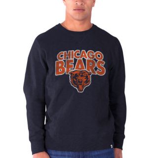 47 Brand Chicago Bears Navy Blue First String Heavy Slub Crew Sweatshirt