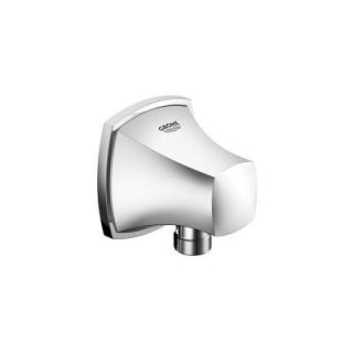 GROHE Grandera 1/2 in. NPT Threads 1 Hole Wall Mount Wall Union in StarLight Chrome 27971000