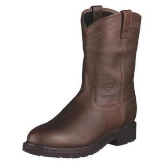 Ariat Size 12 Plain Toe Work Boots, Men's, Dark Brown, EE, 10002385