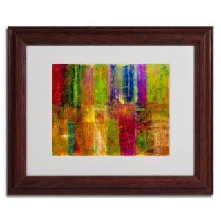 Trademark Fine Art 11 in. x 14 in. Color Abstract Dark Wooden Framed Matted Art MC017 W1114MF