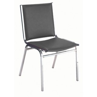 410 Armless Stacking Chair  Black Vinyl   17351504  