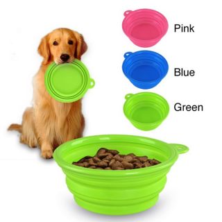 Insten Collapsible Soft Silicone Pet Dog Water/ Food Bowl   16257032