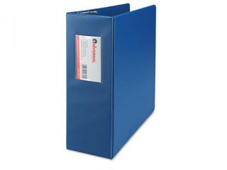 Universal 20705 D Ring Binder With Label Holder, 4'' Capacity, Royal Blue