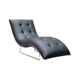 VIG Furniture Divani Casa Leather Chaise Lounge