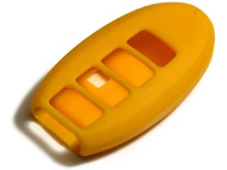 Yellow Silicone Key Fob Cover Case Smart Remote Pouches Protection Key Chain Fits: Nissan Murano 10 13