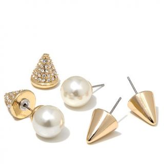 InStyle Jewelry "On Point" Interchangeable Double Sided Spike Earrings   7930483