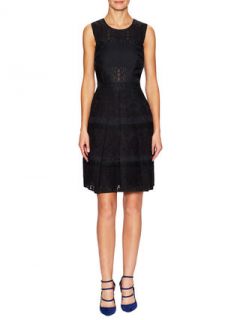 Silk Lace Fit & Flare Dress by Rebecca Taylor