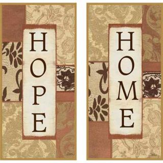 Hope and Home Plaque Wall Art, Set of 2