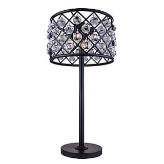 Elegant Lighting Madison 32 H Table Lamp with Drum Shade; Mocha Brown