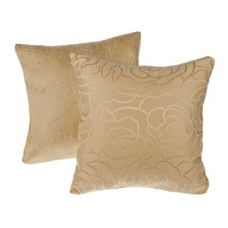 Gold Reversible Square Decorative Pillows (Set of 2)  