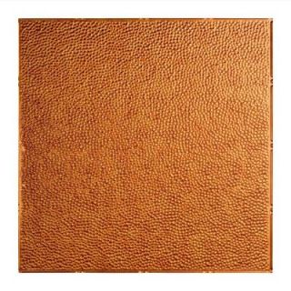 Fasade Hammered   2 ft. x 2 ft. Lay in Ceiling Tile in Antique Bronze L59 31