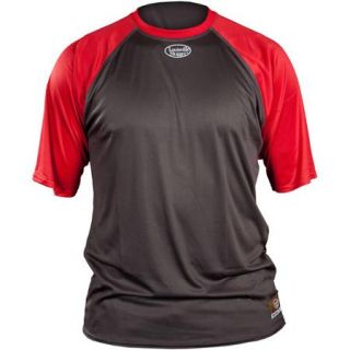 Louisville Slugger Youth Slugger Loose Fit Short Sleeve Shirt, Gray/Red