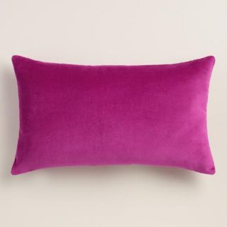 Wild Aster Velvet Lumbar Pillow