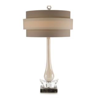 John Richard Pearlized Glass Accent 28.5 H Table Lamp with Drum Shade