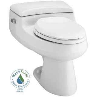 KOHLER San Raphael Comfort Height 1 piece 1 GPF Single Flush Elongated Toilet in White K 3597 0