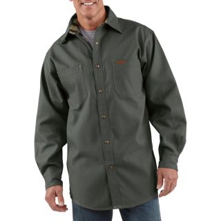 Carhartt Canvas Shirt Jacket — Big and Tall Sizes, Model# S296  Long Sleeve Button Down Shirts
