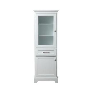 stufurhome Morgan 24 in. W x 16 in. D x 72 in. H Storage Linen Floor Cabinet in White HD 071LC