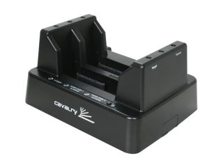 Cavalry "Retriever" Series EN CAHDD2BU3C ZB 2.5" & 3.5" Black Standalone SATA Hard Drive Duplicator + USB 3.0 Dual Bay Dock