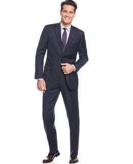 Tasso Elba Navy Bold Pinstripe Suit   Suits & Suit Separates   Men