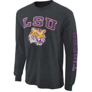 LSU Tigers Charcoal Arch & Logo Long Sleeve T Shirt