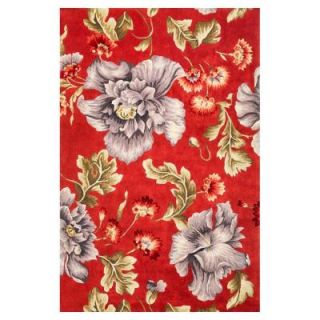 Kas Rugs Colossal Floral Coral/Blue 3 ft. 3 in. x 5 ft. 3 in. Area Rug RUB888833X53