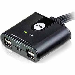 Aten US424 Aten 4 Port USB Peripheral Sharing Device   USB   External   9 USB Port(s)   9 USB 2.0 Port(s)