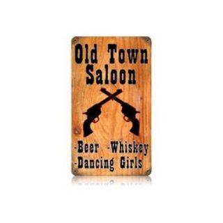 Past Time Signs V038 Old Town Saloon Food and Drink Vintage Metal Sign