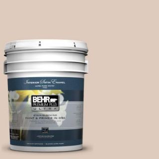 BEHR Premium Plus Ultra 5 gal. #250E 2 Pebbled Courtyard Satin Enamel Interior Paint 775005